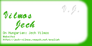 vilmos jech business card